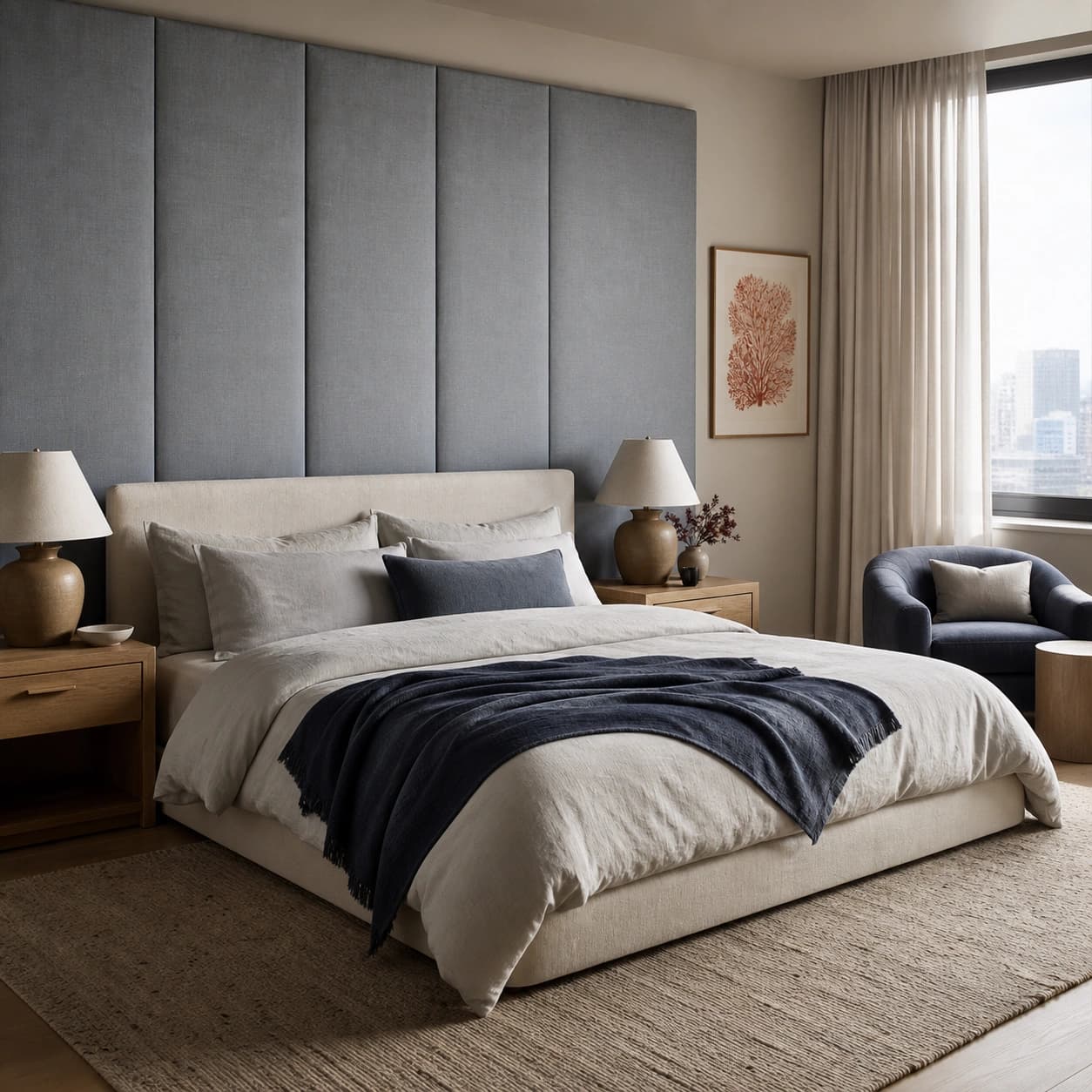 Bedroom — Scandinavian interior generated by Kinquad