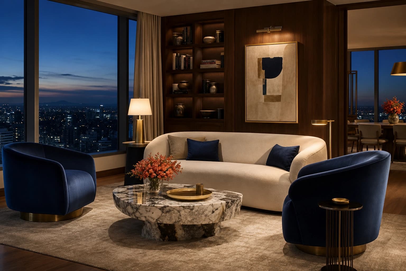 Products presented in a styled interior