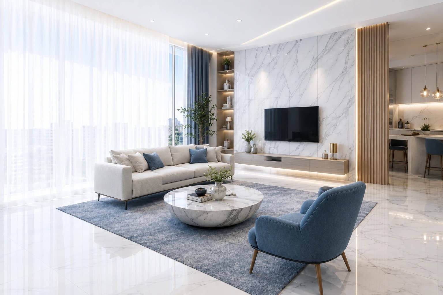 Shoppable AI-designed living room